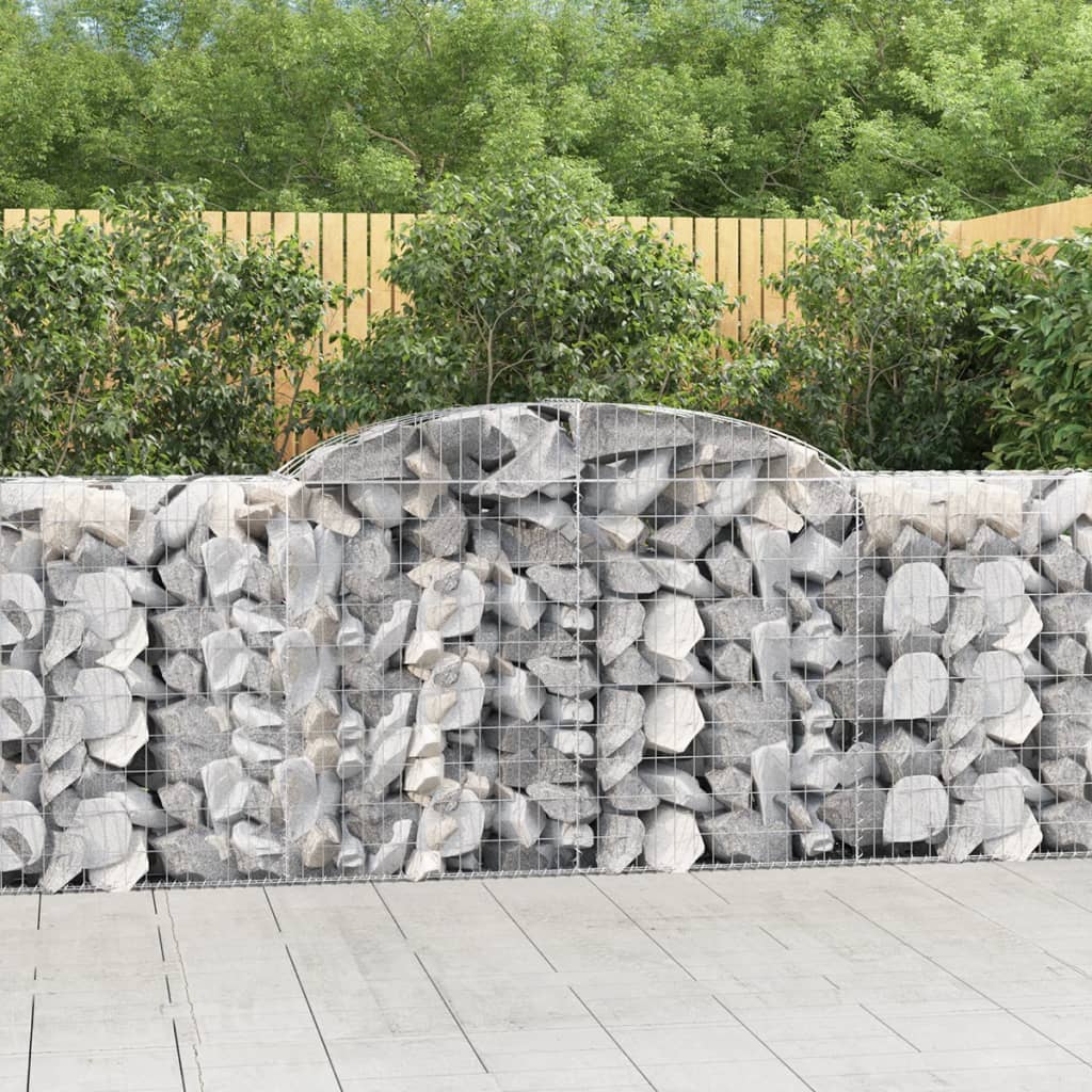 Coșuri gabion arcuite 2 buc, 300x50x100/120 cm fier galvanizat