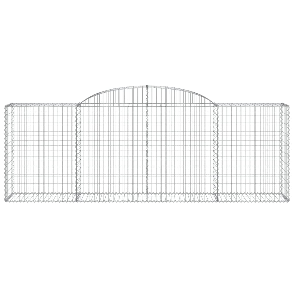 Coșuri gabion arcuite 3 buc, 300x50x100/120 cm fier galvanizat