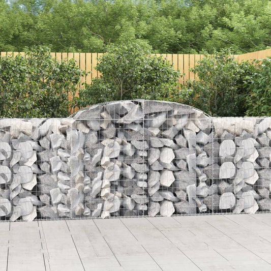 Coșuri gabion arcuite 3 buc, 300x50x100/120 cm fier galvanizat