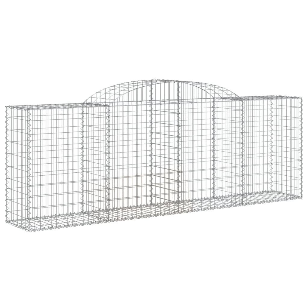 Coșuri gabion arcuite 4 buc, 300x50x100/120 cm fier galvanizat