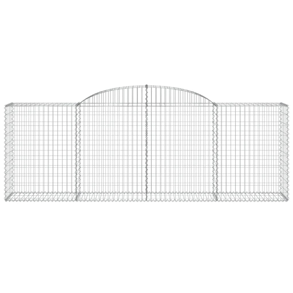 Coșuri gabion arcuite 4 buc, 300x50x100/120 cm fier galvanizat