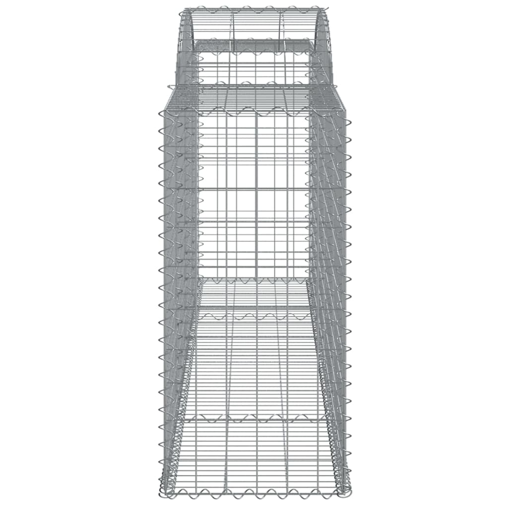 Coșuri gabion arcuite 4 buc, 300x50x100/120 cm fier galvanizat