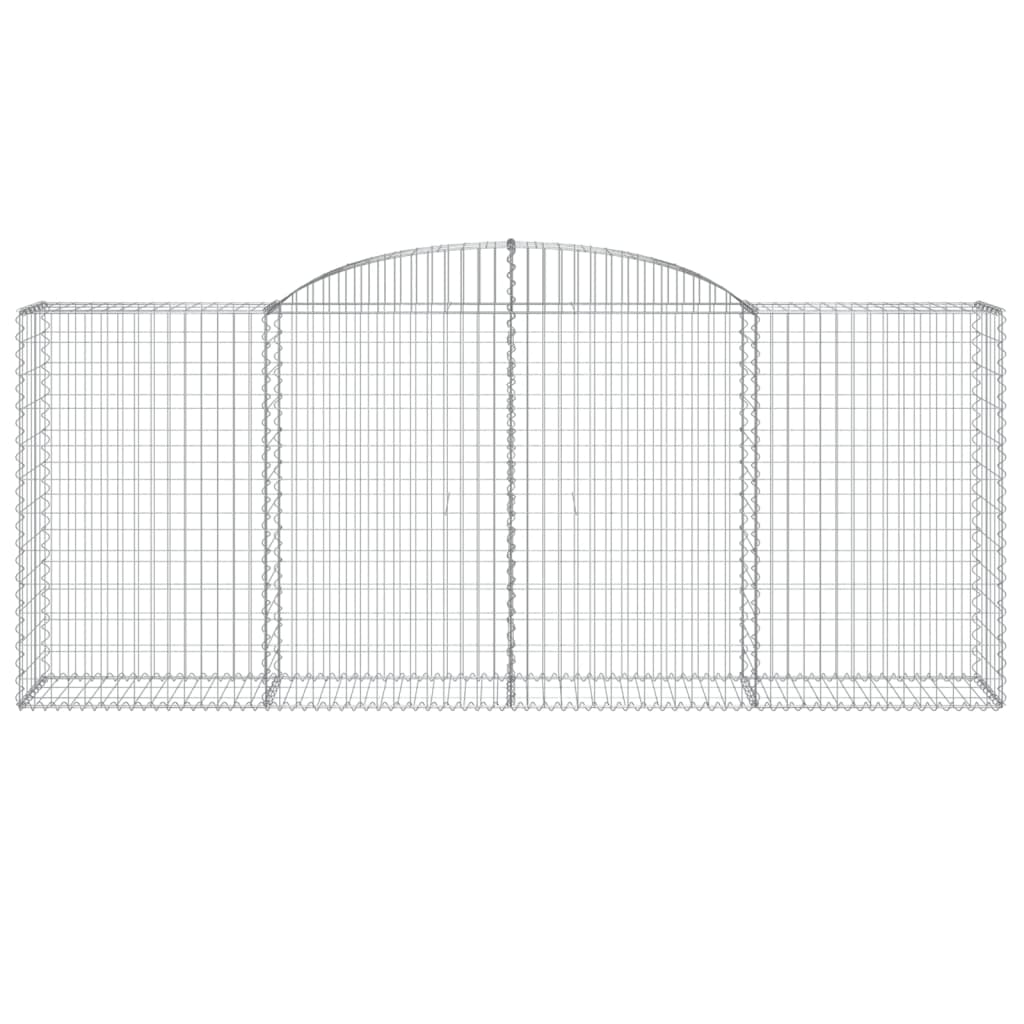 Coșuri gabion arcuite 4 buc. 300x50x120/140 cm, fier galvanizat