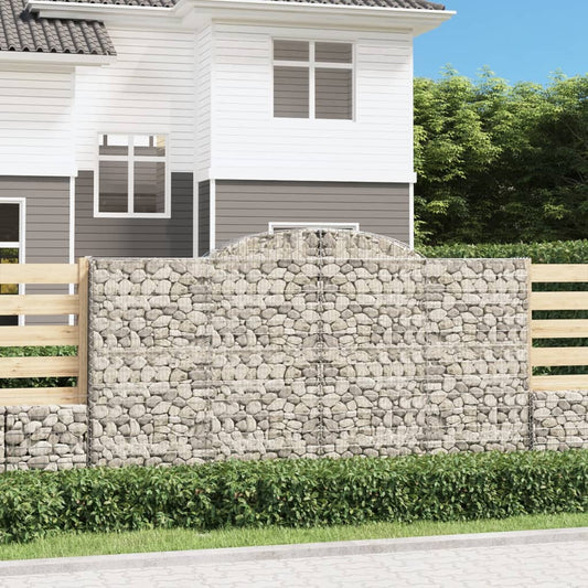 Coșuri gabion arcuite 2 buc, 300x50x160/180 cm, fier galvanizat