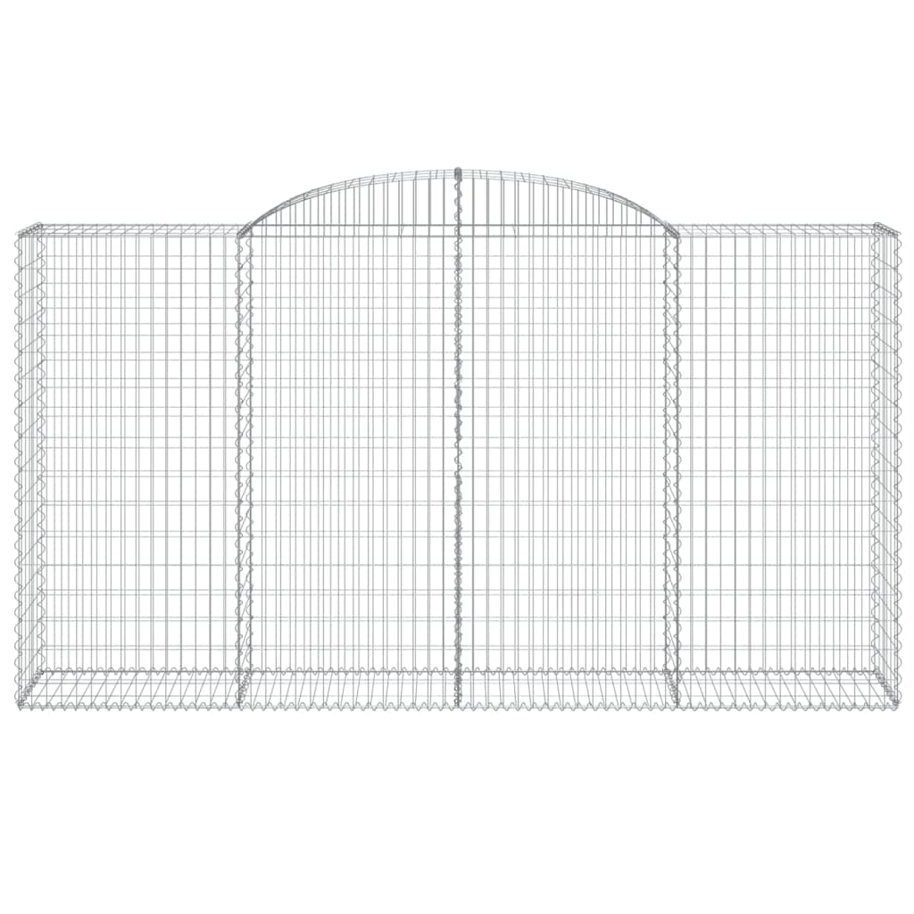 Coșuri gabion arcuite 3 buc, 300x50x160/180 cm, fier galvanizat