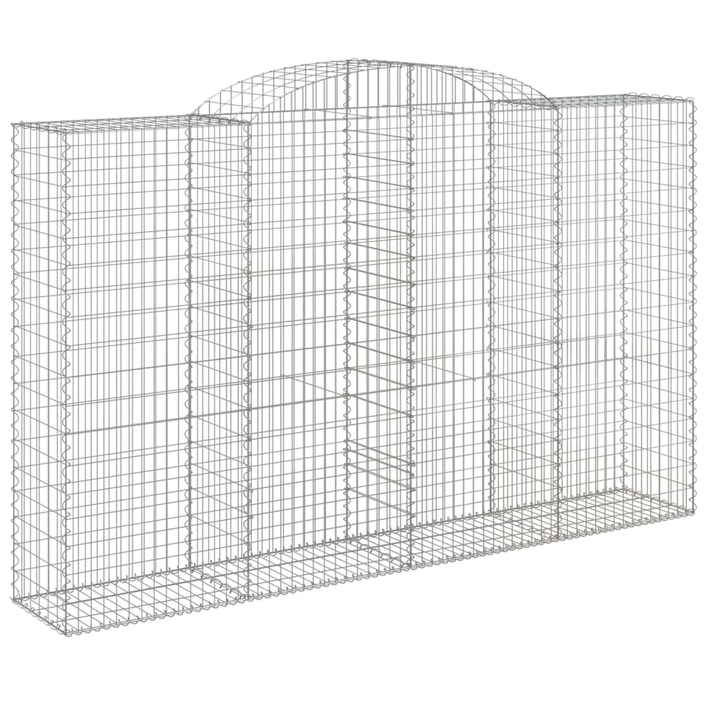 Coșuri gabion arcuite 2 buc, 300x50x180/200 cm, fier galvanizat