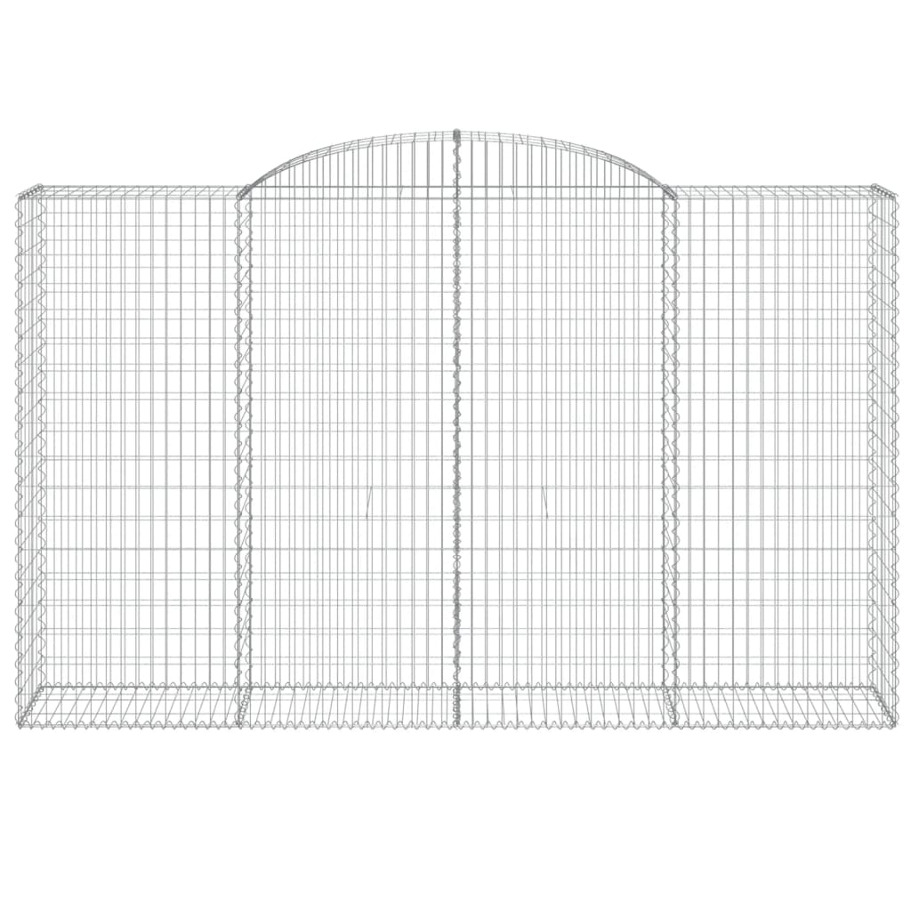 Coșuri gabion arcuite 2 buc, 300x50x180/200 cm, fier galvanizat