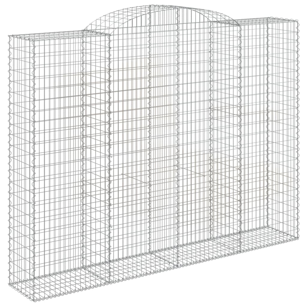 Coșuri gabion arcuite, 2 buc, 300x50x220/240cm, fier galvanizat