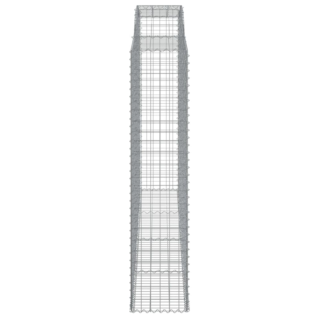 Coșuri gabion arcuite, 2 buc, 300x50x220/240cm, fier galvanizat