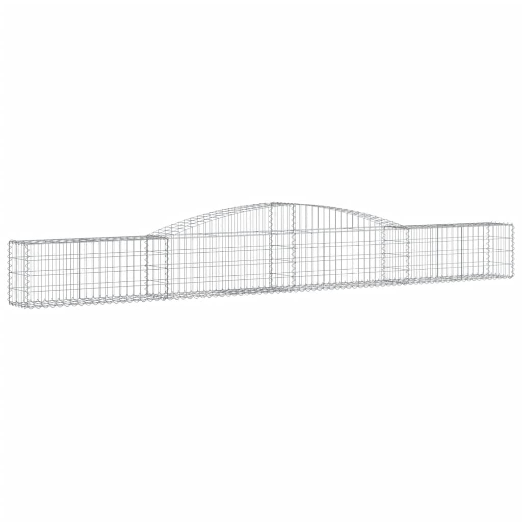 Coșuri gabion arcuite 2 buc, 400x30x40/60 cm, fier galvanizat