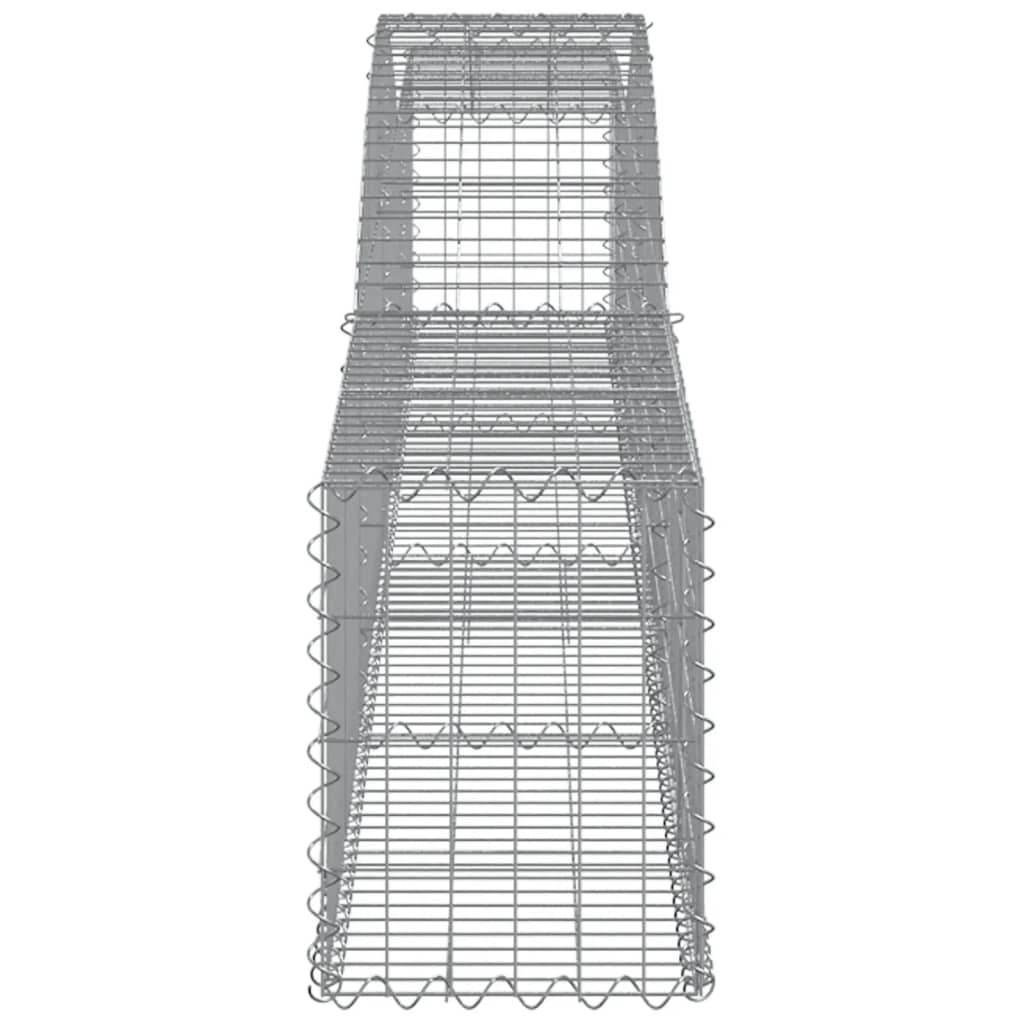 Coșuri gabion arcuite 2 buc, 400x30x40/60 cm, fier galvanizat