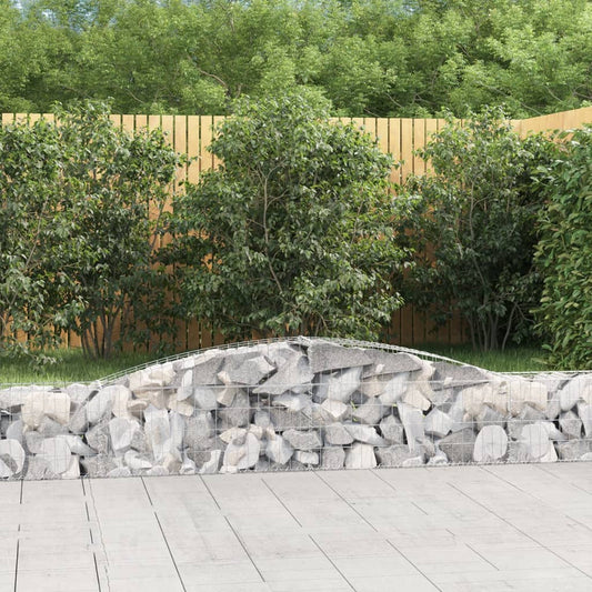 Coșuri gabion arcuite 2 buc, 400x30x40/60 cm, fier galvanizat