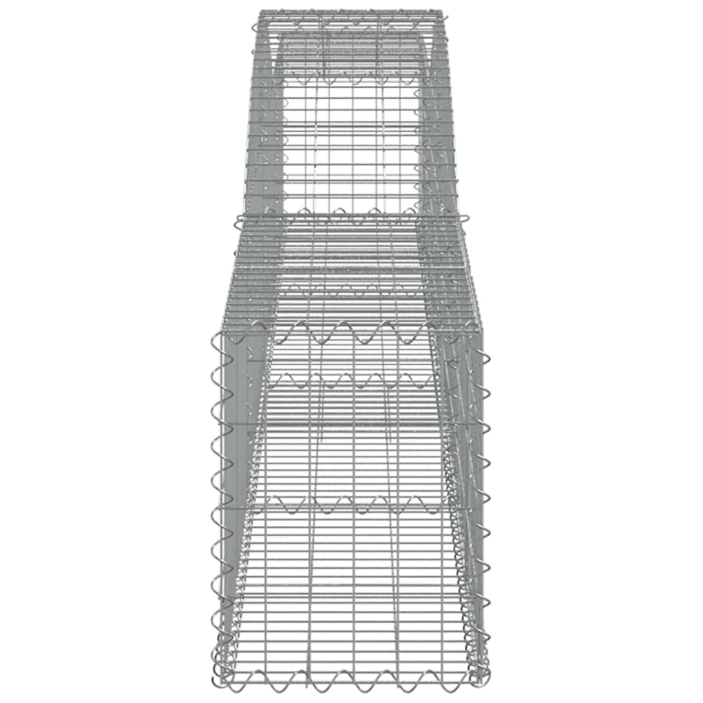 Coșuri gabion arcuite 3 buc, 400x30x40/60 cm, fier galvanizat