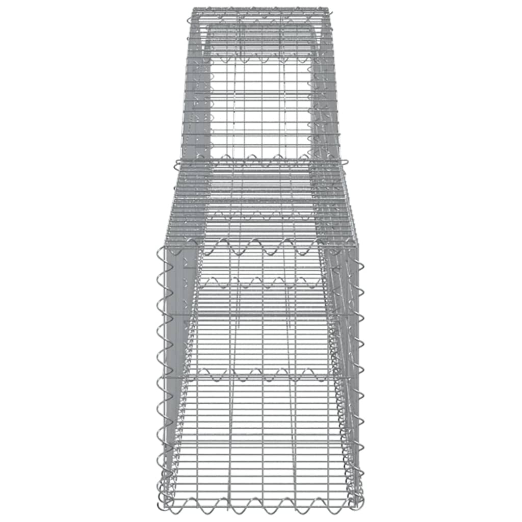 Coșuri gabion arcuite 4 buc, 400x30x40/60 cm, fier galvanizat