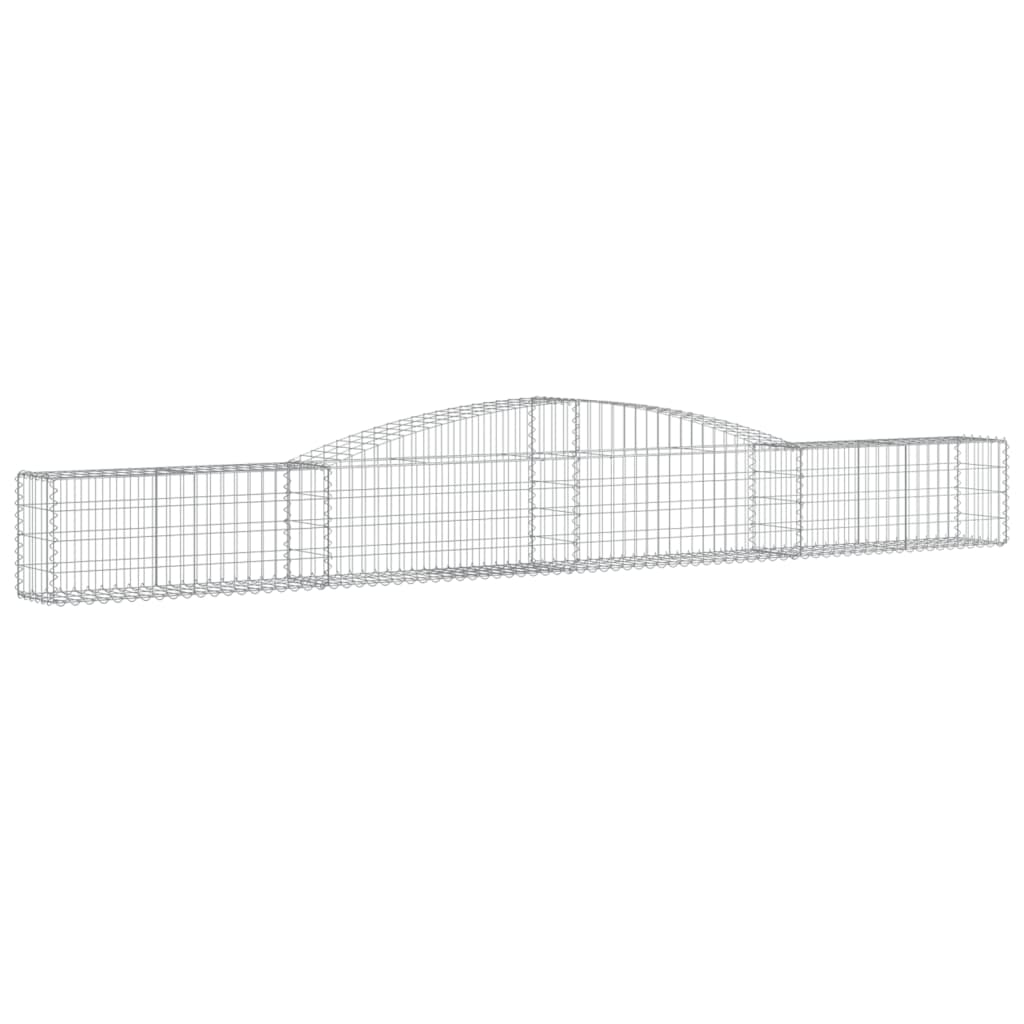 Coșuri gabion arcuite 6 buc, 400x30x40/60 cm, fier galvanizat