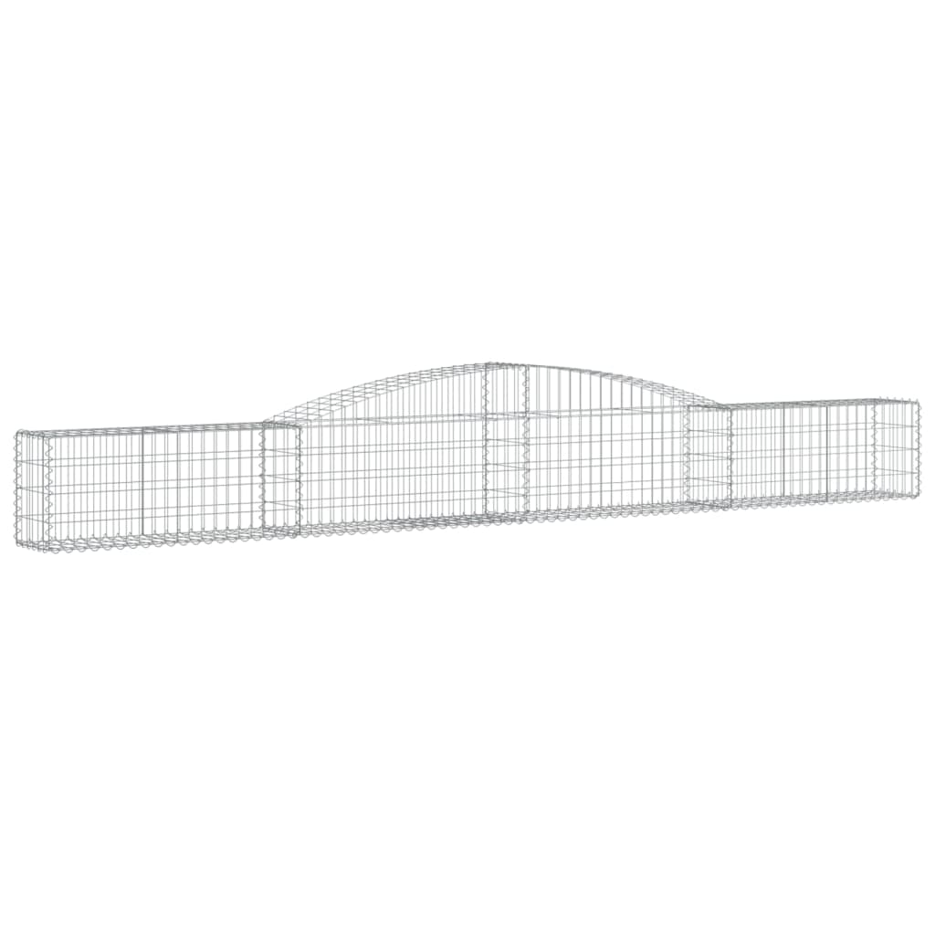 Coșuri gabion arcuite 7 buc, 400x30x40/60 cm, fier galvanizat