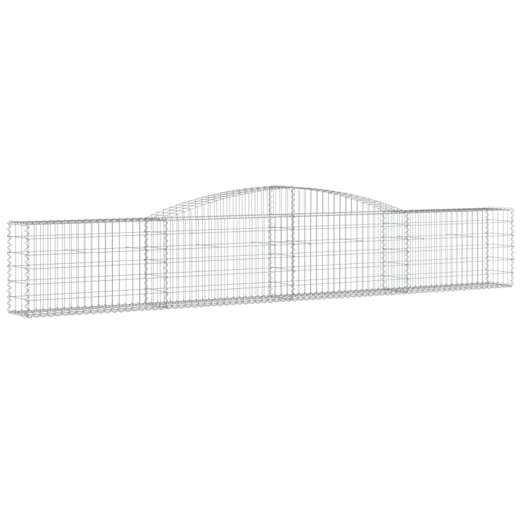 Coșuri gabion arcuite 2 buc, 400x30x60/80 cm, fier galvanizat