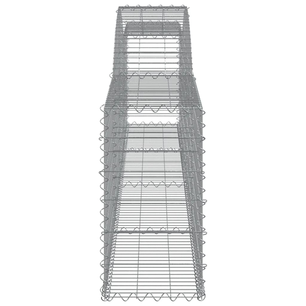 Coșuri gabion arcuite 2 buc, 400x30x60/80 cm, fier galvanizat