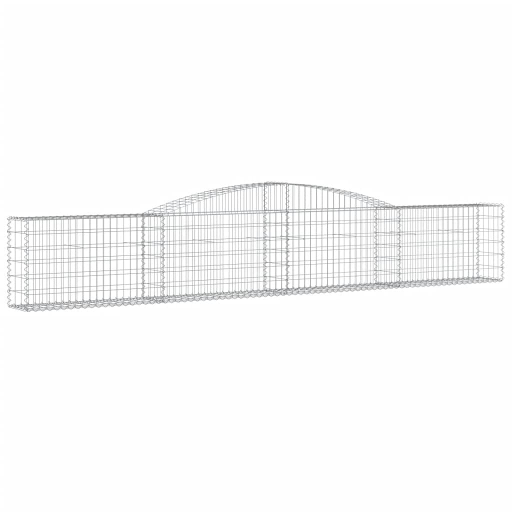 Coșuri gabion arcuite 3 buc, 400x30x60/80 cm, fier galvanizat