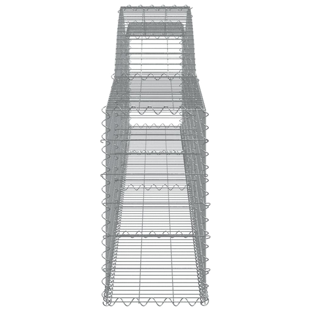 Coșuri gabion arcuite 3 buc, 400x30x60/80 cm, fier galvanizat