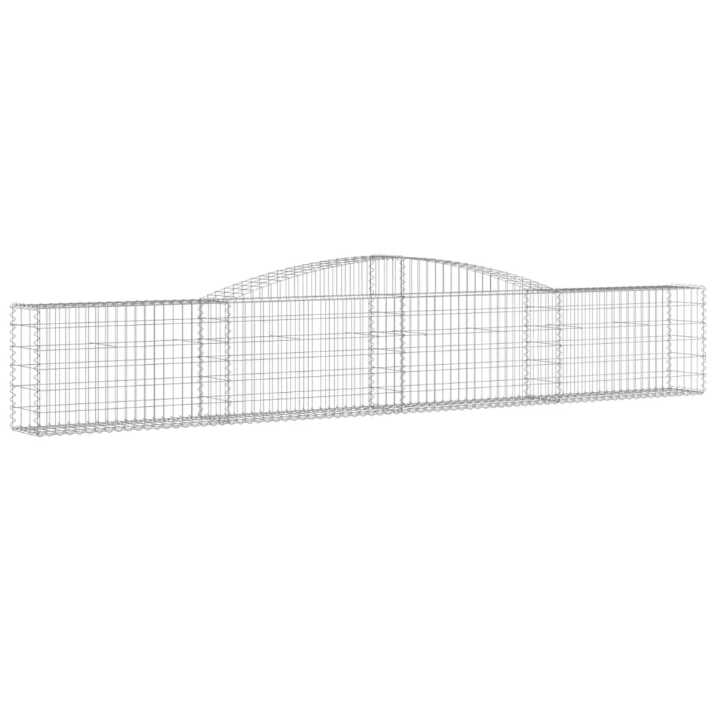 Coșuri gabion arcuite 6 buc, 400x30x60/80 cm, fier galvanizat