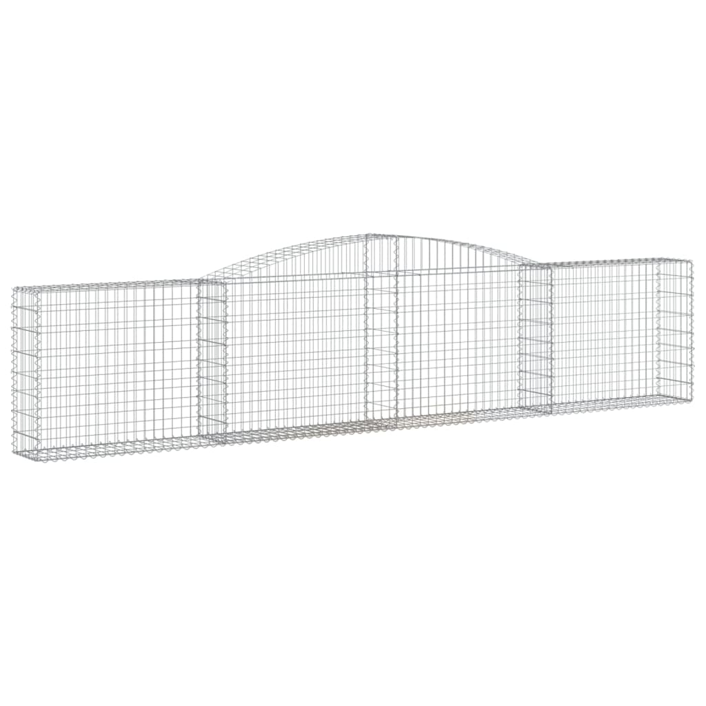 Coșuri gabion arcuite 2 buc, 400x30x80/100 cm, fier galvanizat