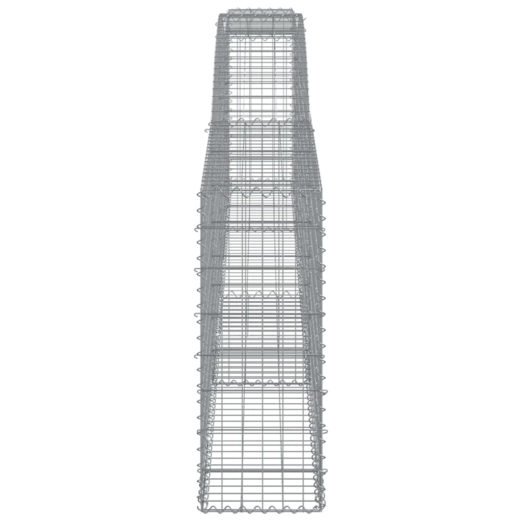 Coșuri gabion arcuite 2 buc, 400x30x80/100 cm, fier galvanizat