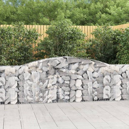 Coșuri gabion arcuite 3 buc, 400x30x80/100 cm, fier galvanizat