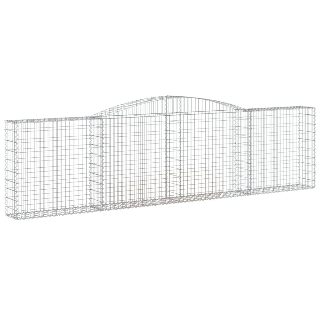 Coșuri gabion arcuite 3 buc, 400x30x100/120 cm fier galvanizat