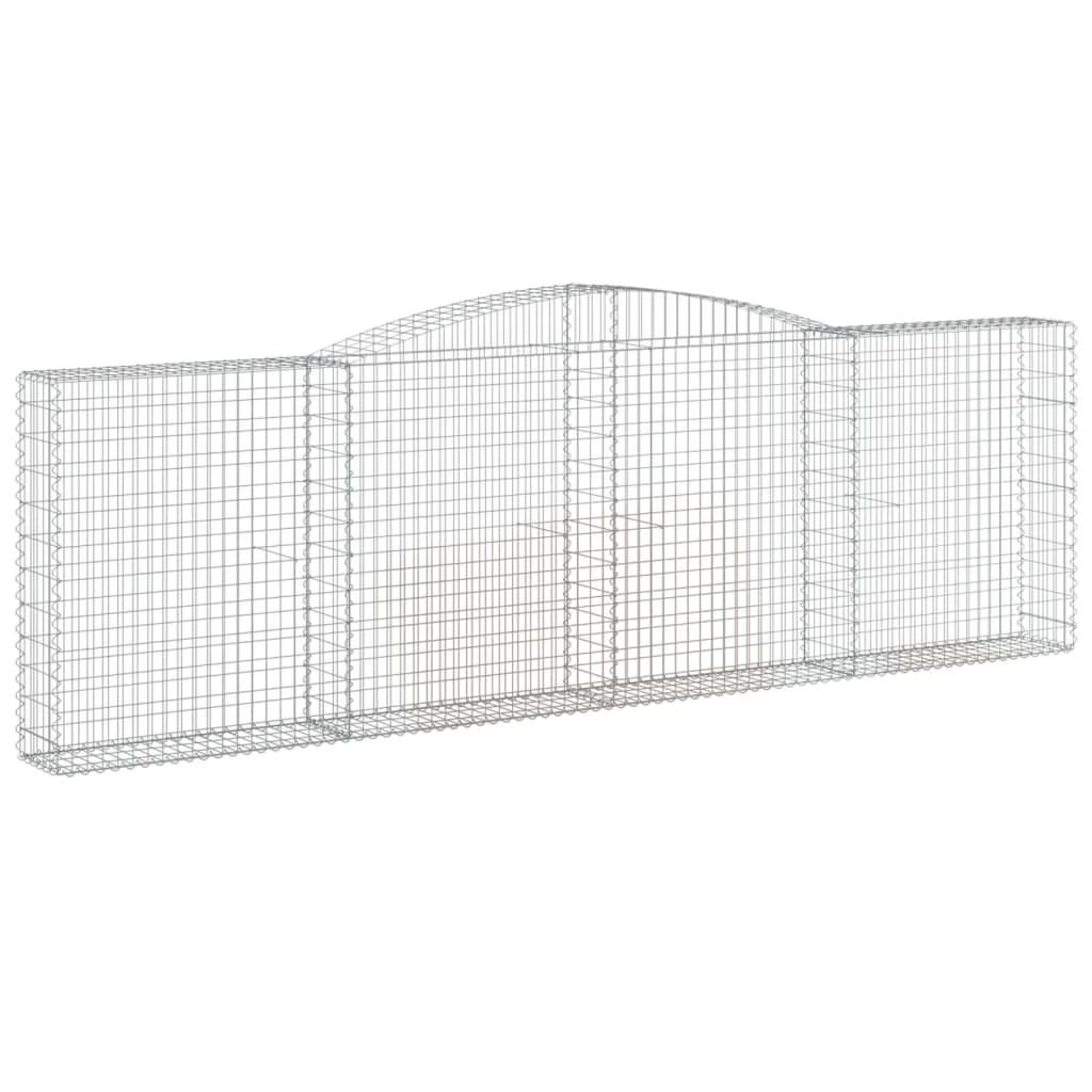 Coșuri gabion arcuite 2 buc. 400x30x120/140cm fier galvanizat