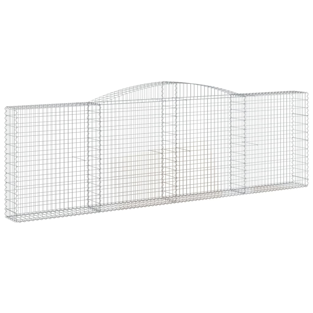 Coșuri gabion arcuite 4 buc. 400x30x120/140cm fier galvanizat