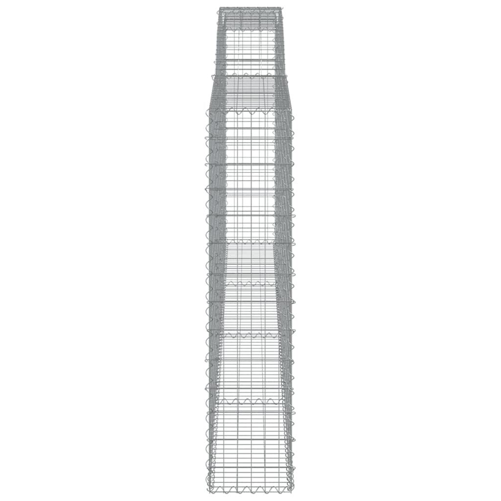 Coșuri gabion arcuite 2 buc, 400x30x140/160 cm, fier galvanizat