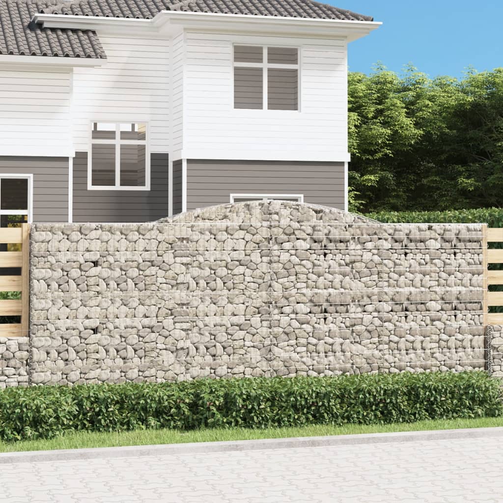 Coșuri gabion arcuite 3 buc. 400x30x160/180 cm fier galvanizat