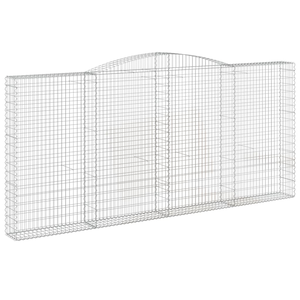 Coșuri gabion arcuite 2 buc, 400x30x180/200 cm, fier galvanizat