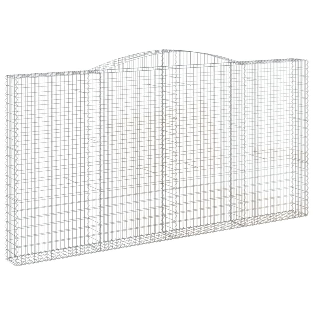 Coșuri gabion arcuite 2 buc. 400x30x200/220 cm fier galvanizat