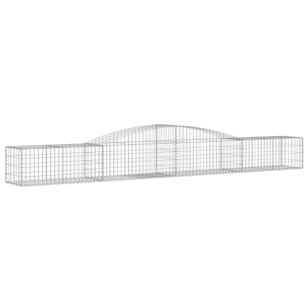 Coșuri gabion arcuite 2 buc, 400x50x40/60 cm, fier galvanizat