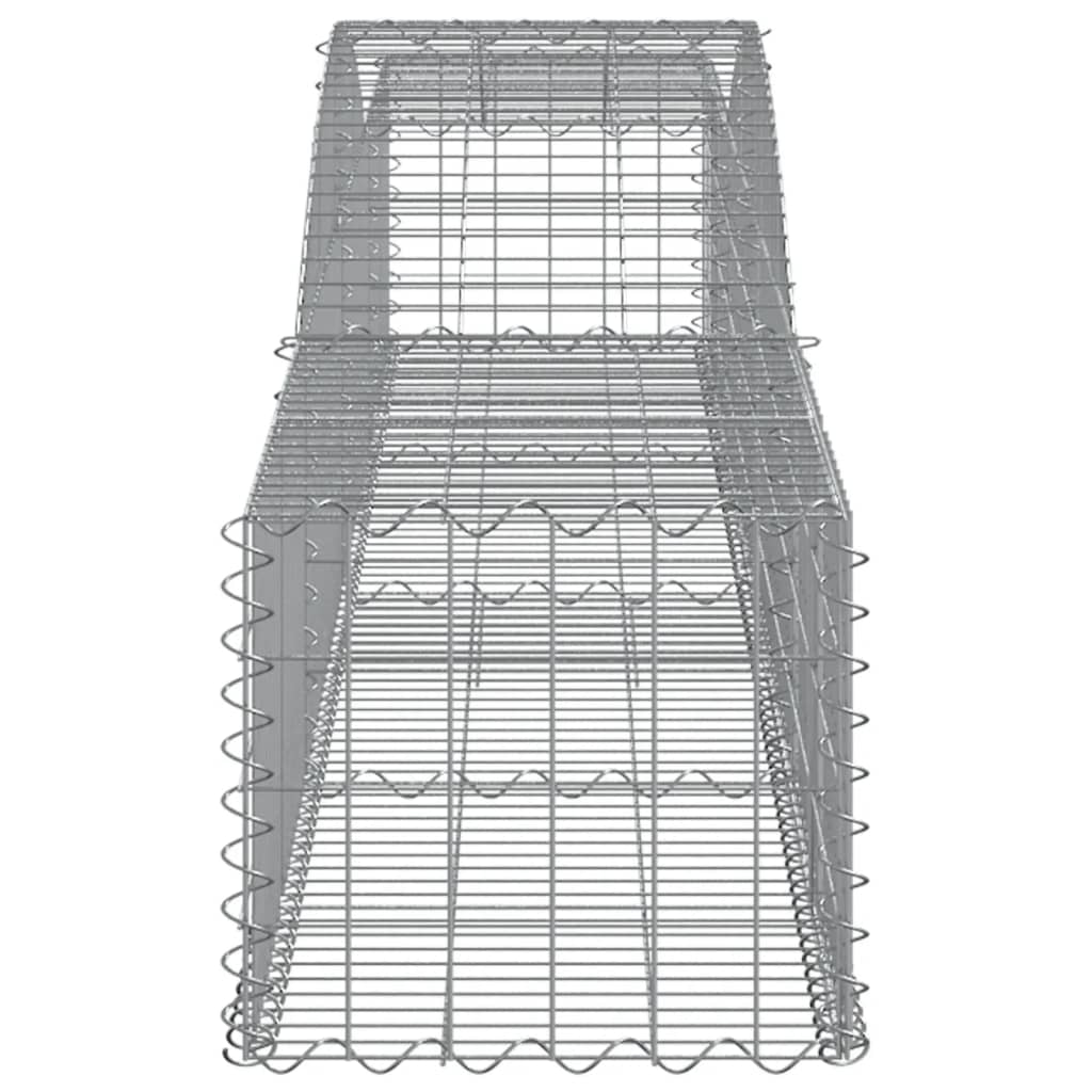 Coșuri gabion arcuite 2 buc, 400x50x40/60 cm, fier galvanizat