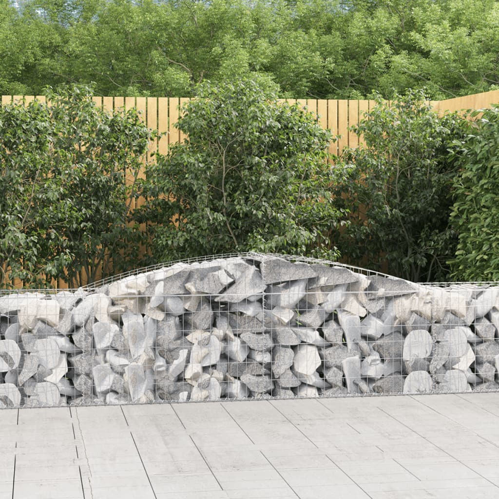 Coșuri gabion arcuite 3 buc, 400x50x60/80 cm, fier galvanizat