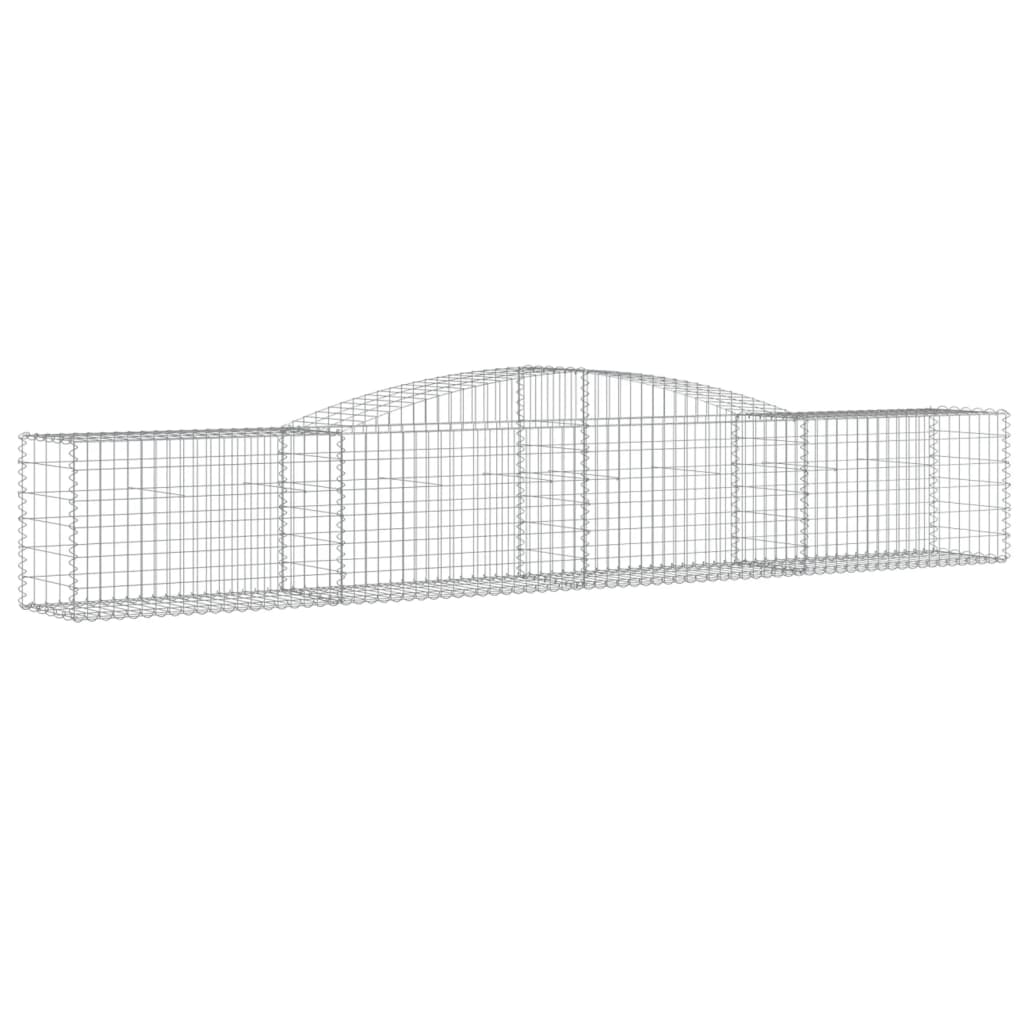 Coșuri gabion arcuite 4 buc, 400x50x60/80 cm, fier galvanizat