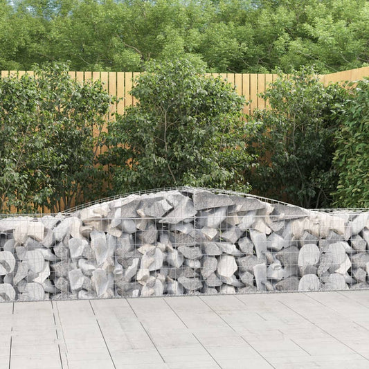 Coșuri gabion arcuite 4 buc, 400x50x60/80 cm, fier galvanizat