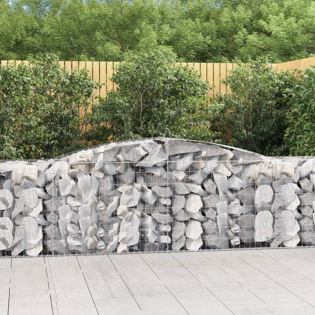 Coșuri gabion arcuite 2 buc, 400x50x80/100 cm, fier galvanizat