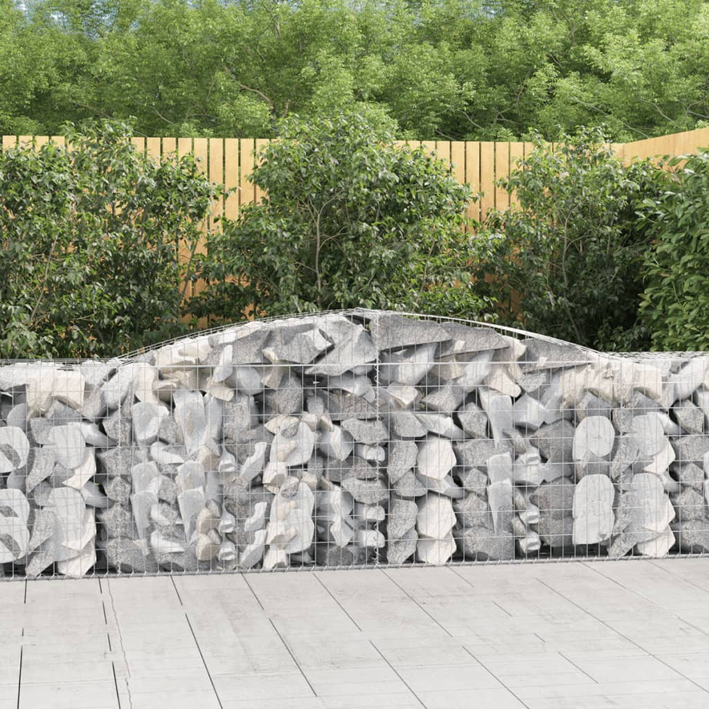 Coșuri gabion arcuite 4 buc, 400x50x80/100 cm, fier galvanizat