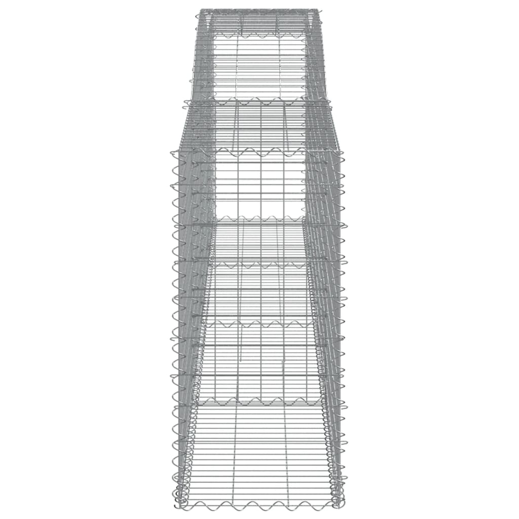 Coșuri gabion arcuite 2 buc, 400x50x100/120 cm fier galvanizat