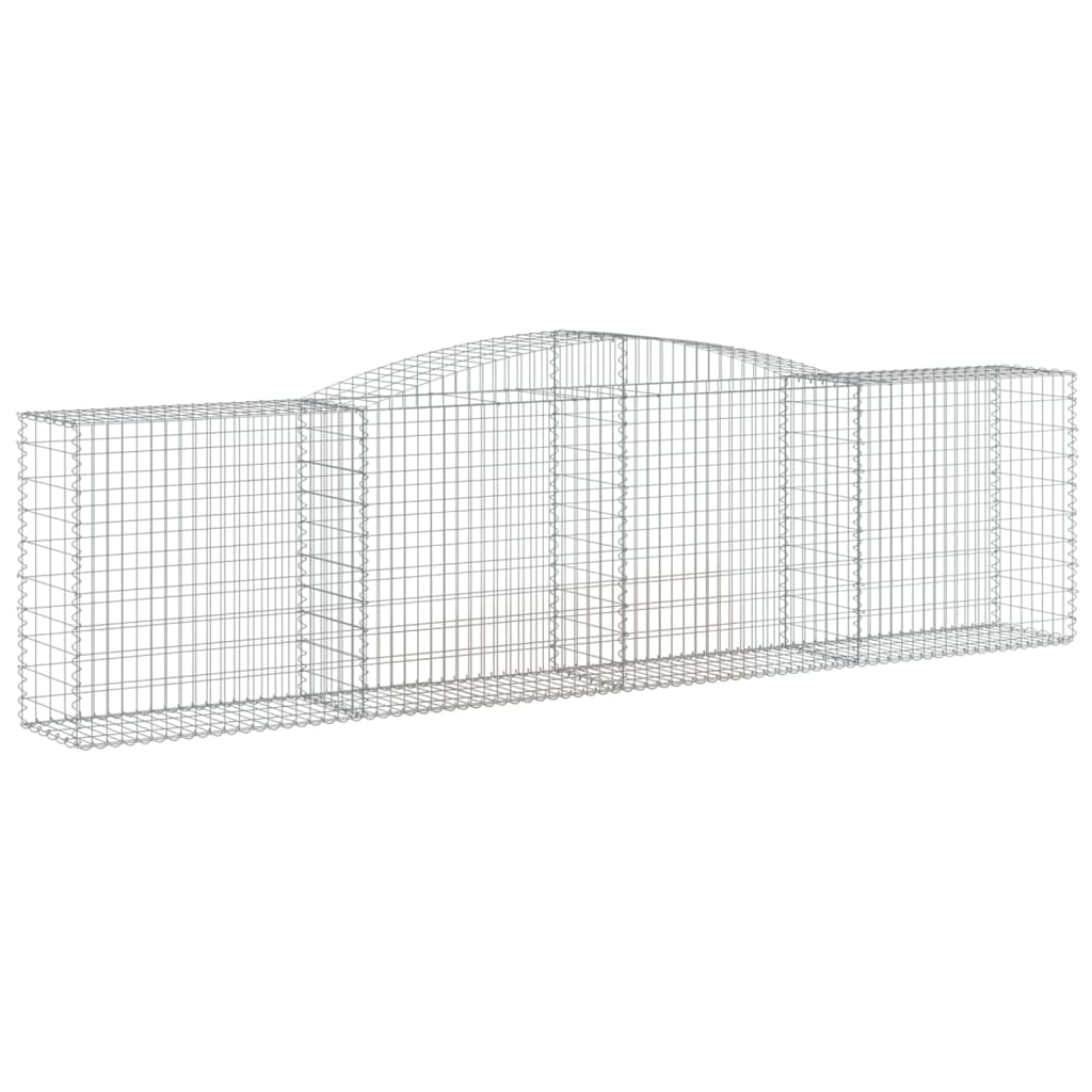 Coșuri gabion arcuite 3 buc, 400x50x100/120 cm fier galvanizat