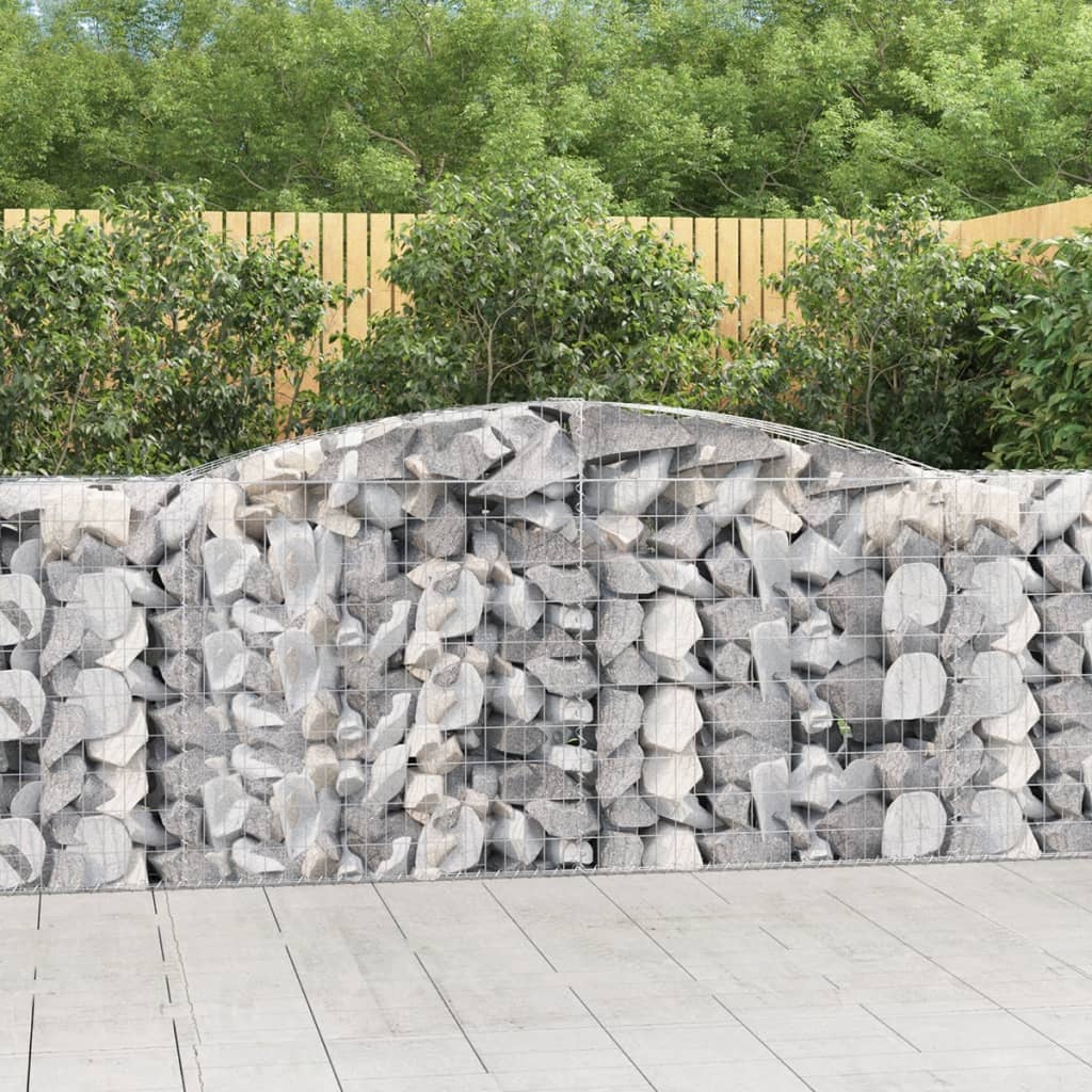 Coșuri gabion arcuite 4 buc, 400x50x100/120 cm fier galvanizat