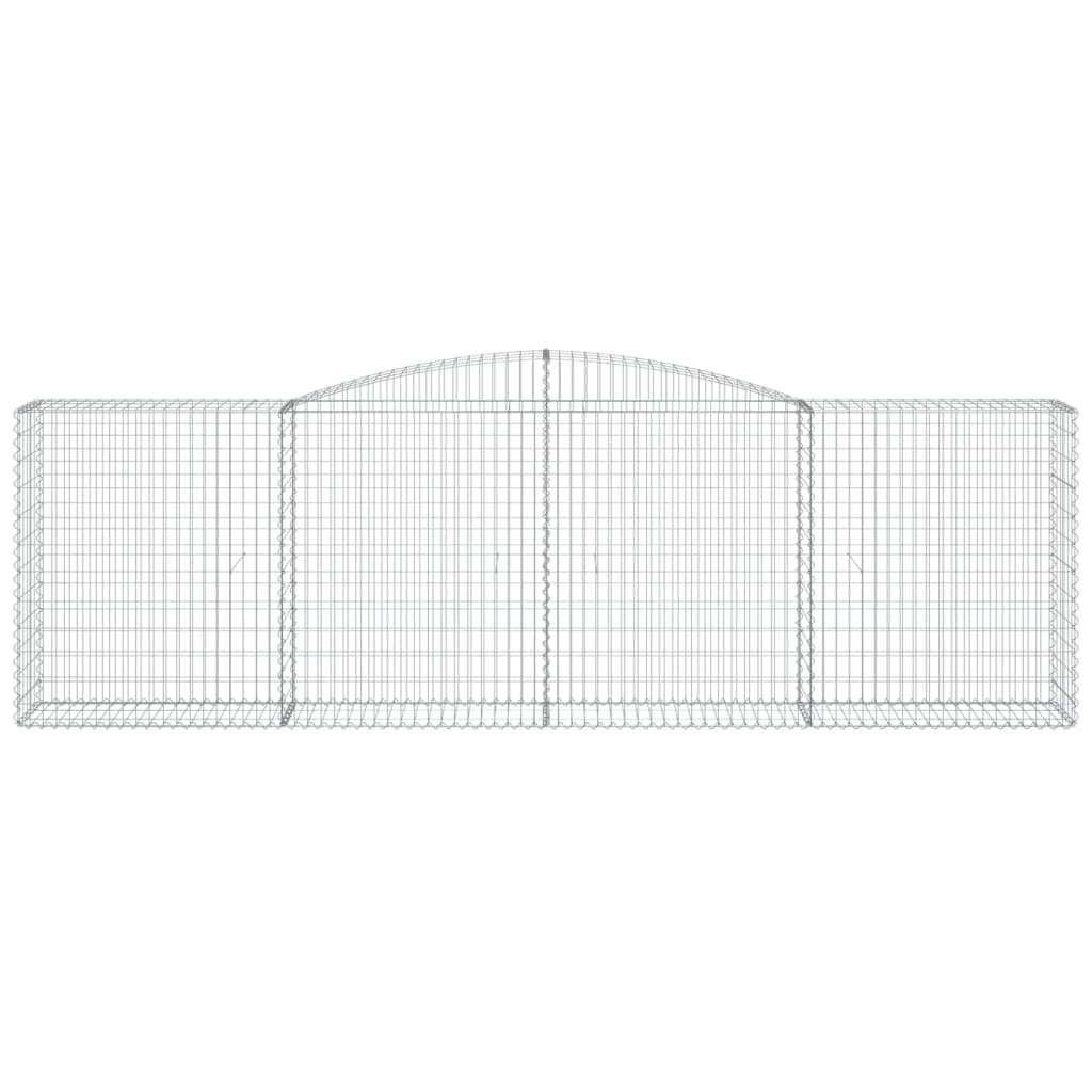 Coșuri gabion arcuite 2 buc, 400x50x120/140 cm, fier galvanizat