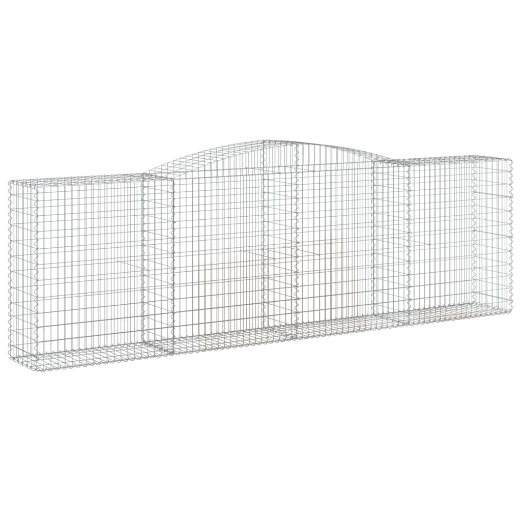 Coșuri gabion arcuite 3 buc, 400x50x120/140 cm, fier galvanizat