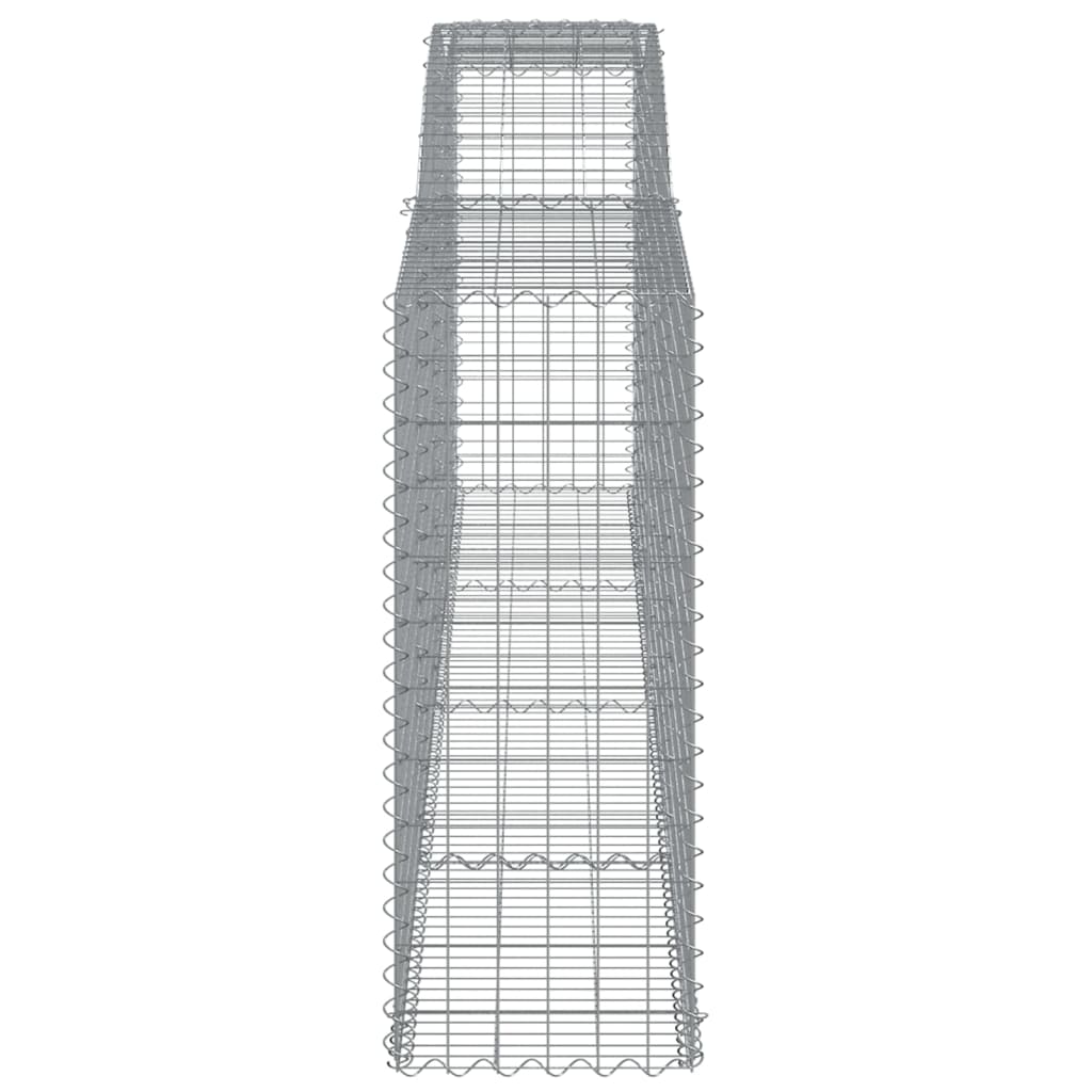 Coșuri gabion arcuite 4 buc, 400x50x120/140 cm, fier galvanizat