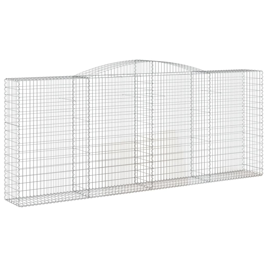 Coșuri gabion arcuite 2 buc. 400x50x160/180 cm, fier galvanizat