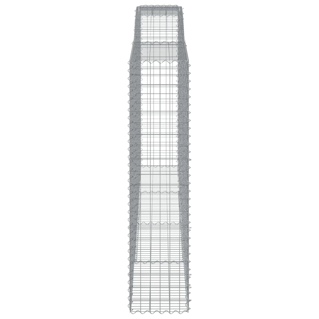 Coșuri gabion arcuite, 2 buc 400x50x200/220 cm, fier galvanizat